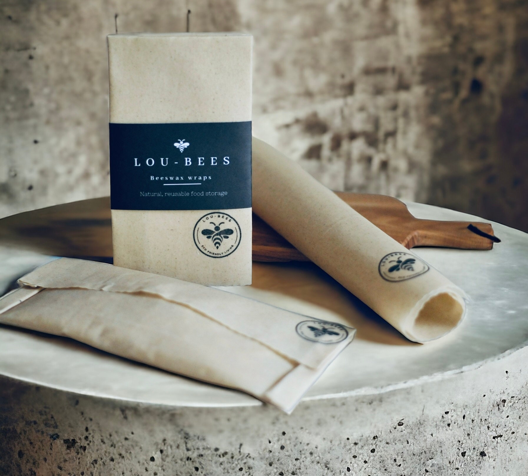 Lou-bees Closer to Nature Bienenwachs tuch 13 zoll umweltfreundliche alternative zu plastik.