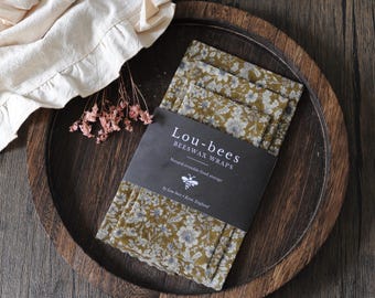Winter Meadow Beeswax Wraps | Reusable Food Storage | Set of 3 or Sandwich Wrap