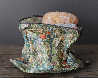 THE William Morris  Beeswax  Bag – Golden Lily  Sourdough & Artisan Bread Storage