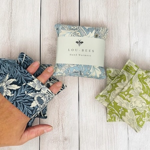 William Morris, Hand Warmers, with stability strap. microwaveable.