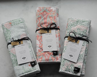 William Morris Unpaper Towels Set | Reusable Kitchen Roll, Cottagecore Decor