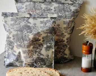 Vintage Style Pure cotton lightweight Beeswax Bread Bag.