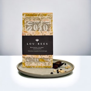 William Morris Happy Daze Beeswax wraps 4pk, Eco friendly food storage.