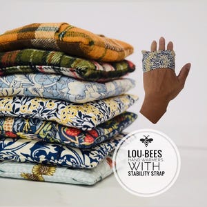 William Morris, Hand Warmers, with stability strap. microwaveable.