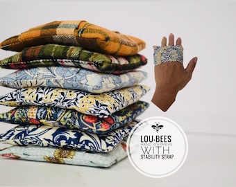 William Morris, Hand Warmers, with stability strap. microwaveable.