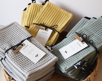 Extra -Strong Organic waffle Dishcloth-4-Ply Power.