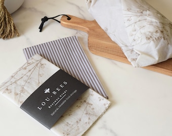 Edited Life Organic Beeswax Wrap – Natural Cotton Singlet or Double Set
