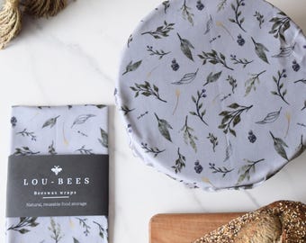Beeswax Wraps Fallen Leaves Lou-bees Exclusive Design, Reusable Food Storage