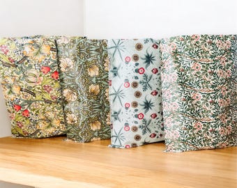 Medium Beeswax wrap BAGS. The Timeless William Morris collection Eco friendly food storage. 4 Designs.