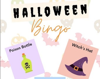 Halloween Bingo for Toddlers: Family Game (Digital Download)