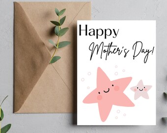 Starfish Mother's Day Card | Mother's Day, Greeting Cards, May, Mom, Spring, Animals