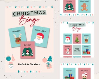 Christmas Bingo for Toddlers: Family Game (Digital Download)