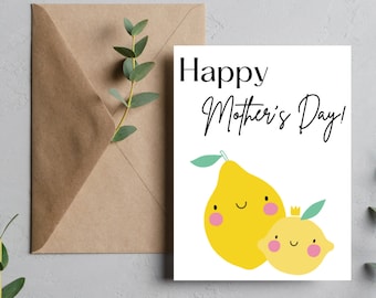 Lemon Mother's Day Card | Mother's Day, Greeting Cards, May, Mom, Spring, Fruit