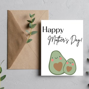 Carte de fête des mères avocat | Cartes de voeux, Fête des Mères, Mai, Maman, Printemps, Fruit