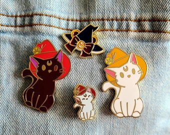 Witchy Cat Enamel Pins