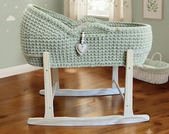 Cesta per bambole, fatta a mano, cesta all'uncinetto, regalo per bambini, cameretta, stile boho