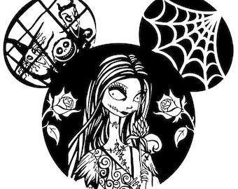 Nightmare Before Christmas Sally SVG, Layered Vector File (Digital Download)