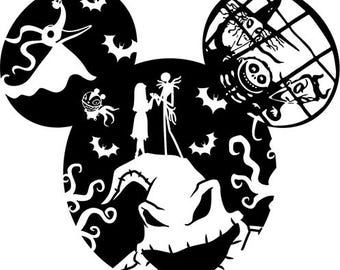 Mickey Mouse Jack Skellington SVG: Nightmare Before Christmas Design (Digital Download)