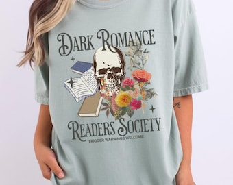 Camisa de romance oscuro Camisa de la Sociedad de lectores de romance oscuro Regalo para lectores obscenos Regalo para amantes de los libros Mercancía de Romances del Spicy Book Club