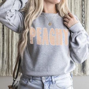 Peachy Vintage Vibe Crewneck Sweatshirt