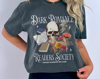 Camisa de romance oscuro Camisa de la Sociedad de lectores de romance oscuro Regalo para lectores obscenos Regalo para amantes de los libros Mercancía de Romances del Spicy Book Club