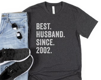 Aangepaste beste echtgenoot shirt, verjaardag cadeau voor hem, gepersonaliseerde grafische T-shirt cadeau