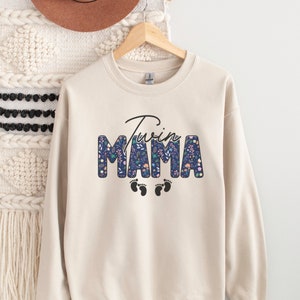 Twin Mama Floral Boho Vibe Shirt Or Sweatshirt