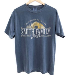 Custom Farm Shirt, Gift For Farmers, Family Farm T-shirts Life Is Better On The Farm Graphic Tee