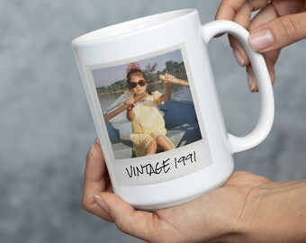 Custom Photo Mug Vintage Photo And Custom Year 11oz or 15oz Mug Picture Coffee Mug Photo Mug Gift