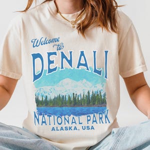 Denali Tshirt Denali National Park Shirt Hiking Shirt Nature Lover Gift US National Parks Alaska Vacation Shirt Alaska Gift Mountain Shirt