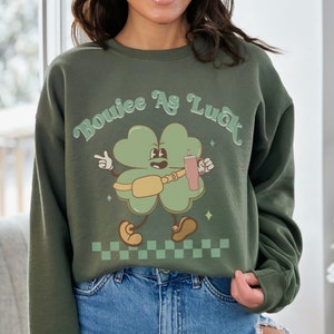St Patricks Sweatshirt Lucky Sweatshirt Irish Sweatshirt Shamrock Sweatshirt Funny St Paddys Day Shirt