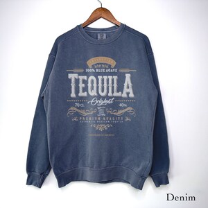 Tequila Comfort Colors Vintage Vibe Crewneck Sweatshirt