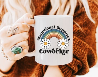 Emotional Support Coworker Tasse, süßes trendiges Geschenk für Arbeit Bestie
