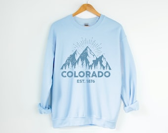 Colorado-sweater Ski-sweater Mountain-sweater Colorado met ronde hals Colorado Mountain