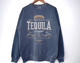 Tequila Comfort Colors Vintage Vibe Crewneck Sweatshirt