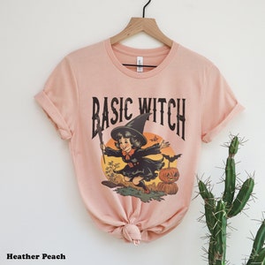 Enkel häxa söt rolig Halloween höst grafisk t-shirt