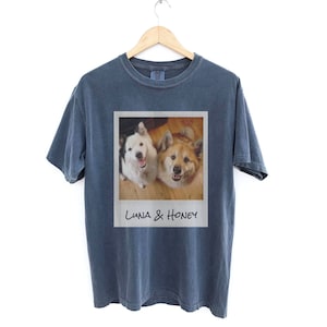 Custom Pet Photo Shirt, Custom Dog Picture Shirt, Custom Cat Comfort Colors Graphic Tee, Animal Lover Gift