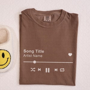 Custom Song Name Shirt Custom Music Artist Tshirt Music Player Graphic Tee Custom Lyrics T-shirt Gift For Music Lover Minimalistic Band Tee