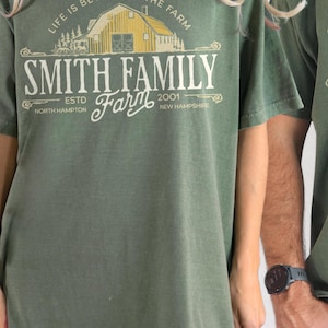 Custom Farm Shirt, Gift For Farmers, Family Farm T-shirts Life Is Better On The Farm Graphic Tee