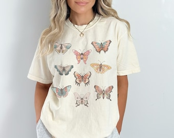 Vintage Butterflies Comfort Colors Graphic Tee