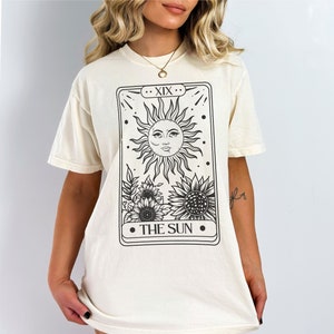 The Sun Tarot Card Comfort Colors Graphic Tee