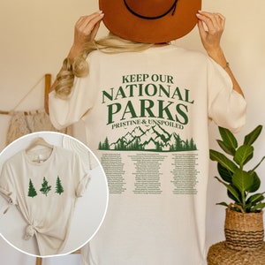 National Park Shirt National Park Gifts National Park T Shirt US National Parks List Hiking Shirt Nature Lover Gift Travel Shirt Camping Tee