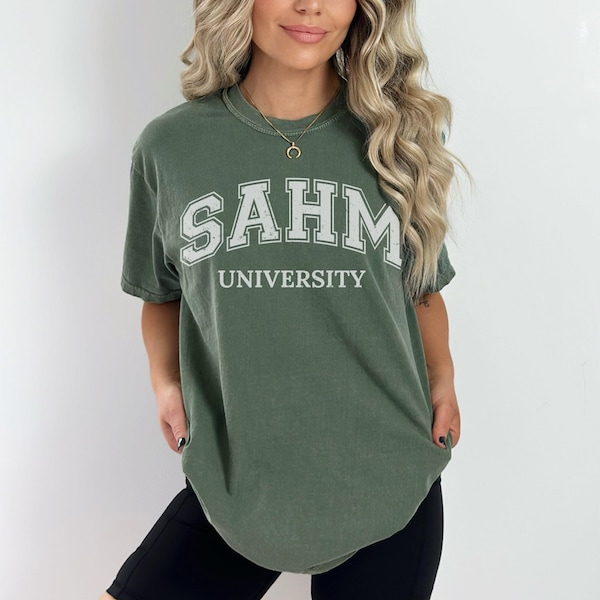 Stay At Home Mom University Comfort Colors , Vintage Vibe SAHM Shirt