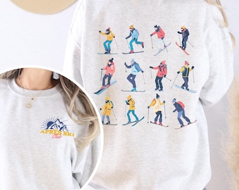 Apres Ski Club Sweatshirt Cute Skiing Sweatshirt Gift For Skiier Bachelorette Ski Trip Sweatshirt Aspen Colorado Winter Sports Crewneck
