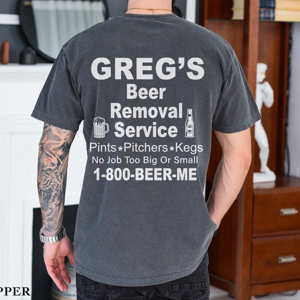 Spersonalizowana usługa odbioru piwa, zabawna koszulka dla miłośnika piwa, wygodne kolory, spersonalizowany prezent dla miłośnika piwa