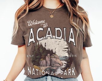 Acadia National Park Shirt Hiking Shirt Gift For Travel Nature Lover US National Parks Maine Vacation Shirt Acadia Gift Acadia Trip T-shirt