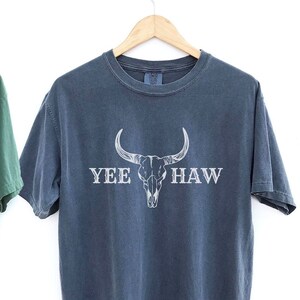 Yeehaw Cow Skull Comfort Colors Graphic Tee
