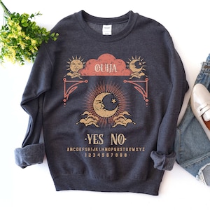 Ouija Sweatshirt, Vintage Vibe Witchy Sweatshirt, Sun and Moon Aesthetic