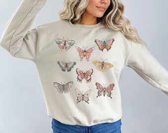 Vintage Butterflies Crewneck Sweatshirt