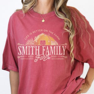 Custom Farm Shirt, Gift For Farmers, Family Farm T-shirts Life Is Better On The Farm Graphic Tee